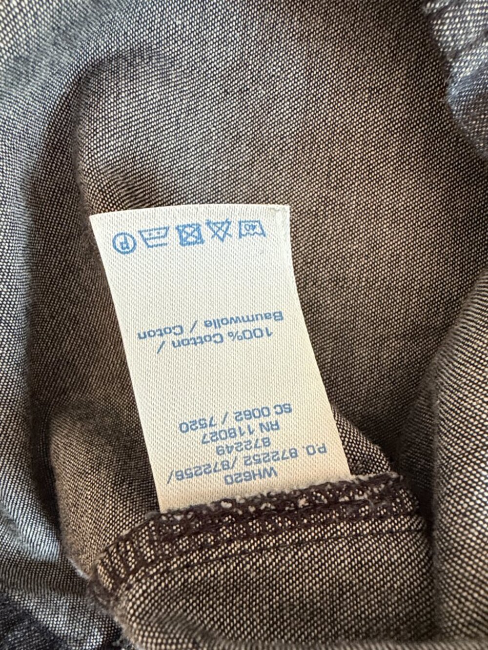 Boden Dark Wash Denim Shift Dress | Long Sleeve Button Placket | Size 8 - Picture 8 of 13